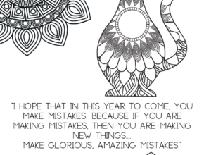 Growth Mindset coloring page